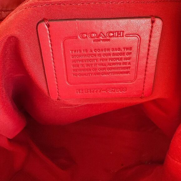 Coach Red Tote Bag - Picture 6 of 9